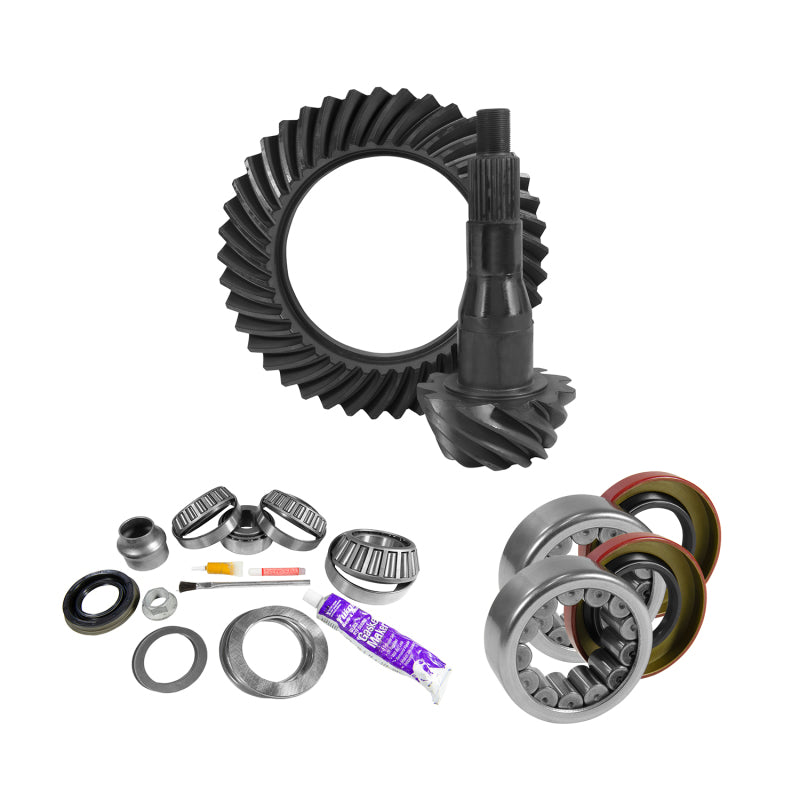 Yukon Gear 9.75in Ford 4.11 Rear Ring & Pinion Install Kit Axle Bearings and Seal Yukon Gear & Axle Differential Install Kits