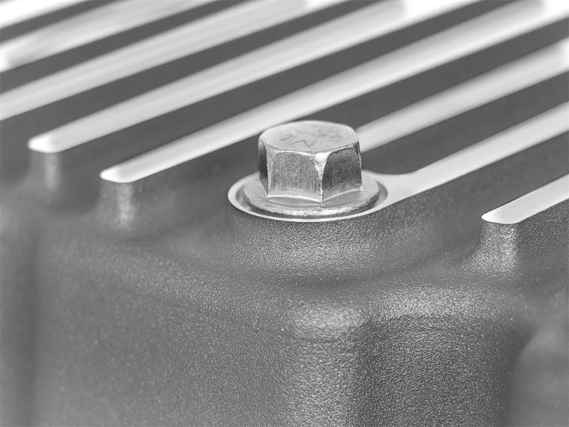 aFe Street Series Engine Oil Pan Raw w/ Machined Fins; 11-17 Ford Powerstroke V8-6.7L (td) aFe Diff Covers