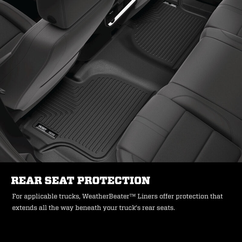 Husky Liners 04-08 Ford f-150 SuperCrew Cab WeatherBeater Front Floor Liner (Black) Husky Liners Floor Mats - Rubber