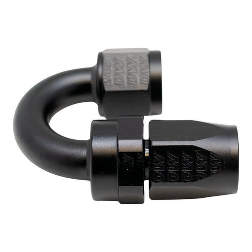 DeatschWerks 8AN Female Swivel 180-Degree Hose End CPE - Anodized Matte Black DeatschWerks Fittings
