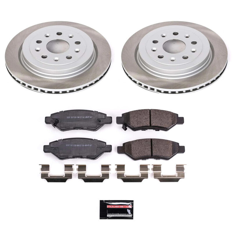 Power Stop 10-15 Chevrolet Camaro Rear Semi-Coated Rotor Kit PowerStop Brake Kits - Performance Blank
