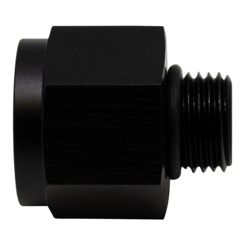 DeatschWerks 6AN ORB Male to M18 X 1.5 Metric Female (Incl O-Ring) - Anodized Matte Black DeatschWerks Fittings