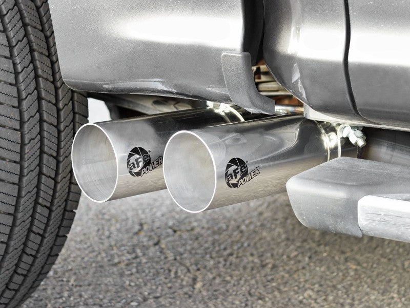 aFe Rebel 3in 409 SS Cat-Back Exhaust 2021 Ford F-150 V6 2.7L/3.5L (tt)/V8 5.0L w/ Polished Tips aFe Catback