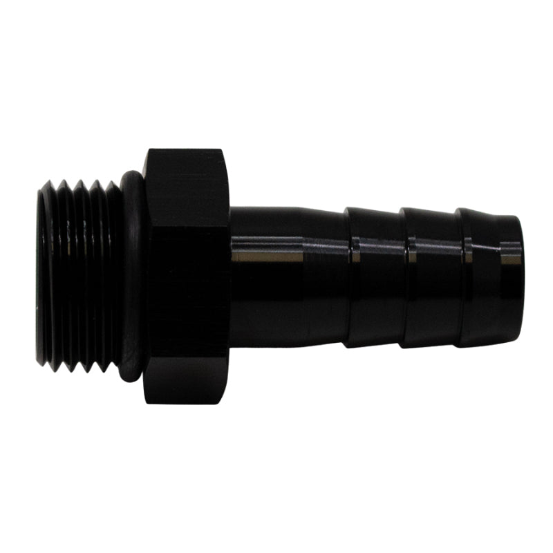 DeatschWerks 8AN ORB Male to 1/2in Male Triple Barb Fitting (Incl O-Ring) - Anodized Matte Black DeatschWerks Fittings