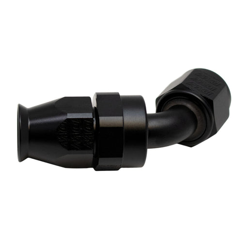 DeatschWerks 8 AN Female Flare Swivel 60-Degree Hose End PTFE - Anodized Matte Black DeatschWerks Fittings