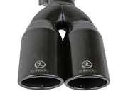 aFe Takeda 304 Stainless Steel Clamp-on Exhaust Tip Black 2-1/2ininlet x 3-1/2in Outlet X 12in L aFe Tips
