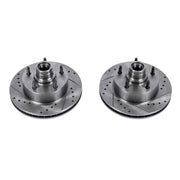 Power Stop 2003 Ford E-150 Front Evolution Drilled & Slotted Rotors - Pair PowerStop Brake Rotors - Slot & Drilled
