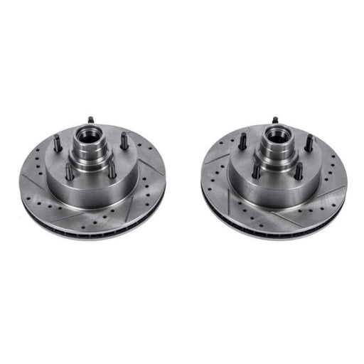 Power Stop 2003 Ford E-150 Front Evolution Drilled & Slotted Rotors - Pair PowerStop Brake Rotors - Slot & Drilled
