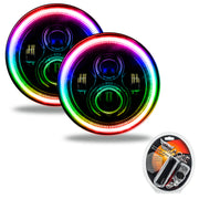 Oracle 7in High Powered LED Headlights - Black Bezel - ColorSHIFT ORACLE Lighting Headlights