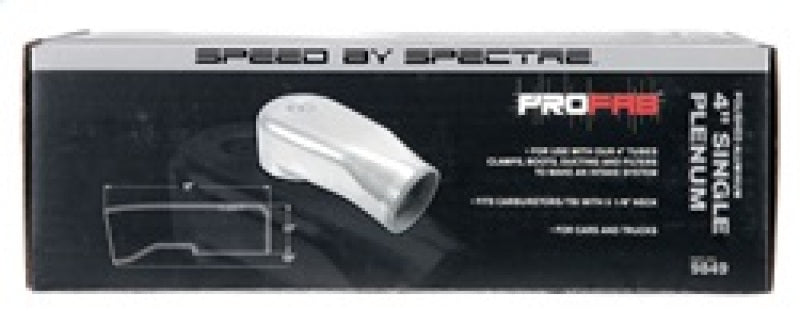 Spectre Plenum 4in. OD x 9in. (Air Cleaner to Stud Inlet) - Single Spectre Intake Manifold Plenum