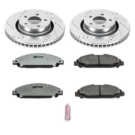 Power Stop 15-19 Ford Mustang Front Z26 Street Warrior Brake Kit PowerStop Brake Kits - Performance D&S