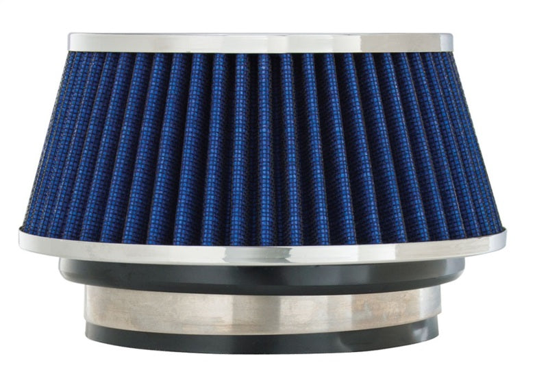 Spectre Adjustable Conical Air Filter 2-1/2in. Tall (Fits 3in. / 3-1/2in. / 4in. Tubes) - Blue Spectre Air Filters - Universal Fit