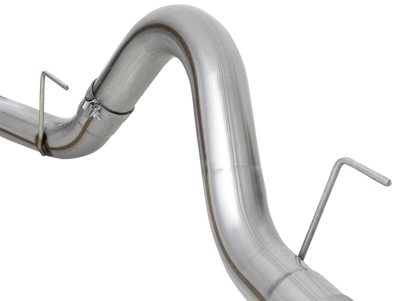 aFe Large Bore-HD 4in 409 SS DPF-Back Exh 18-19 Ford F-150 V6-3.0L (td) w/ Black Tip aFe DPF Back