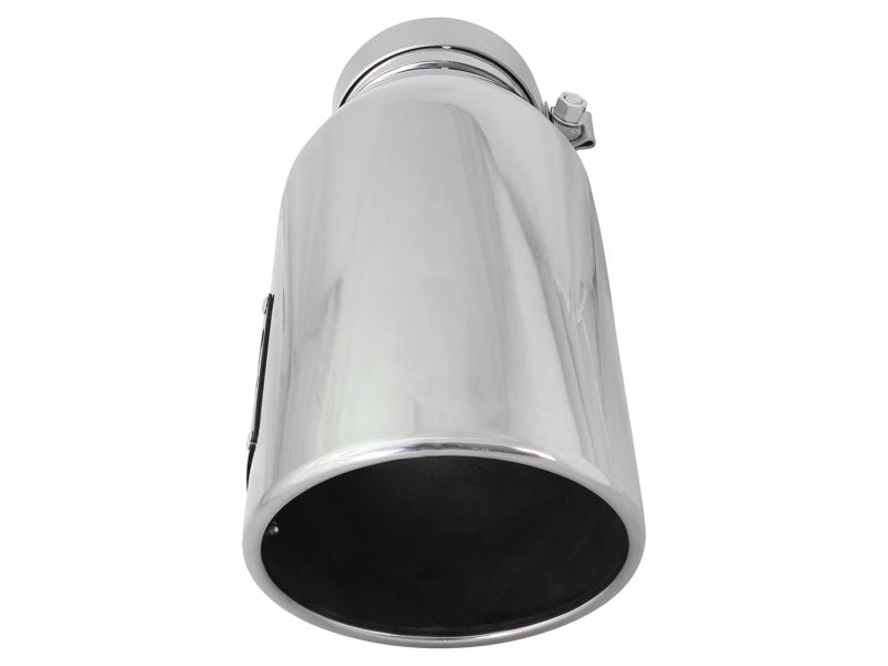 aFe MACH Force-XP 304 SS Single Wall Polished Exhaust Tip Pair 4in Inlet x 6in Outlet x 15in L aFe Tips