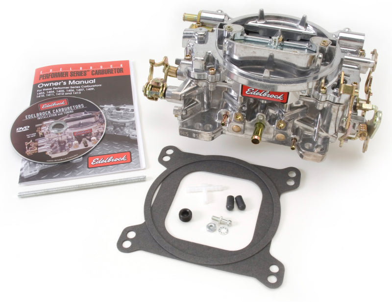 Edelbrock Carburetor Performer Series 4-Barrel 600 CFM Manual Choke Satin Finish Edelbrock Carburetors