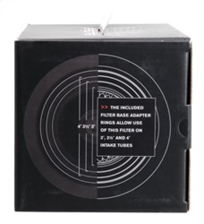 Spectre Adjustable Conical Air Filter 9-1/2in. Tall (Fits 3in. / 3-1/2in. / 4in. Tubes) - Red Spectre Air Filters - Universal Fit
