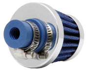 K&N 2in Base OD x .375in Flange ID x 1.75in H Rubber Base Crankcase Vent Filter - Blue K&N Engineering Air Filters - Universal Fit