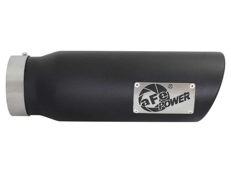 aFe Diesel Exhaust Tip Bolt On Black 4in Inlet x 5in Outlet x 15in aFe Catback