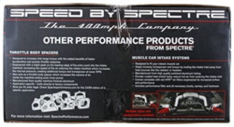 Spectre 10-12 Chevy Camaro V8-6.2L F/I Air Intake Kit - Clear Anodized w/Red Filter Spectre Cold Air Intakes