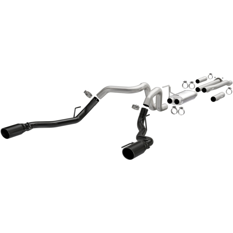 MagnaFlow SYS Cat-Back 2017 Ford F-150 Raptor 3.5L Dual Black Coated 3in Tips Magnaflow Catback