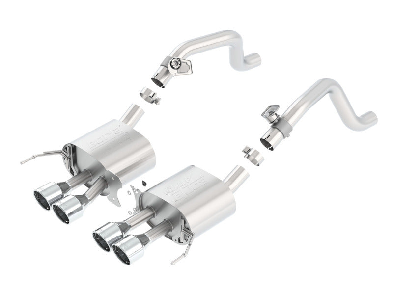 Borla 2014 Chevy Corvette C7 w/ AFM w/o NPP Atak Rear Section Exhaust Quad Rd Rl IC Tips Borla Catback
