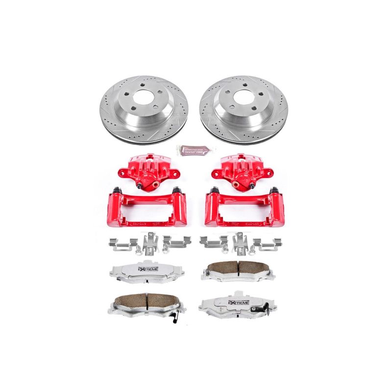 Power Stop 98-02 Chevrolet Camaro Rear Z26 Street Warrior Brake Kit w/Calipers PowerStop Brake Kits - Performance D&S