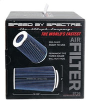 Spectre Adjustable Conical Air Filter 9-1/2in. Tall (Fits 3in. / 3-1/2in. / 4in. Tubes) - Blue Spectre Air Filters - Universal Fit