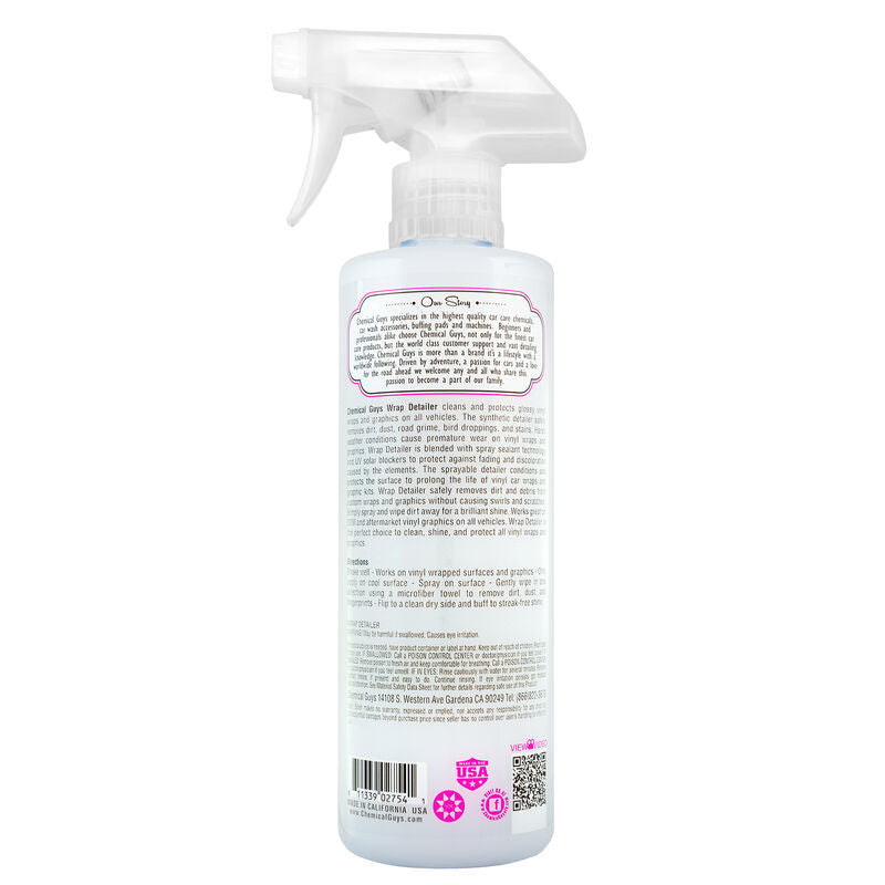 Chemical Guys Wrap Detailer Gloss Enhancer & Protectant for Vinyl Wraps - 16oz Chemical Guys Car Waxes
