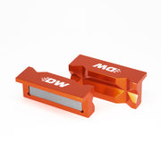 DeatschWerks 4in. Aluminum Soft Jaws w/ Magnet - Orange Anodized DeatschWerks Tools