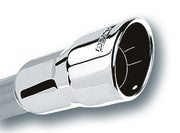 Borla 3in Inlet 4.25in Round Rolled Angle Cut x 4in Long Universal Exhaust Tips Borla Tips