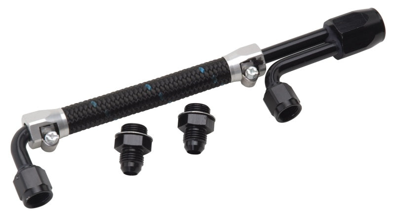 Edelbrock Dual Quad Fuel Line Kit In Clr/Blk Finish Edelbrock Fuel Lines