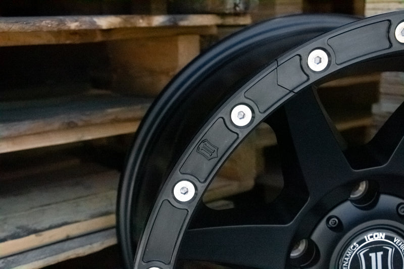 ICON 17in Compression/Alpha/Rebound Wheel Rock Ring Kit (20 Bolt) ICON Body Armor & Rock Rails