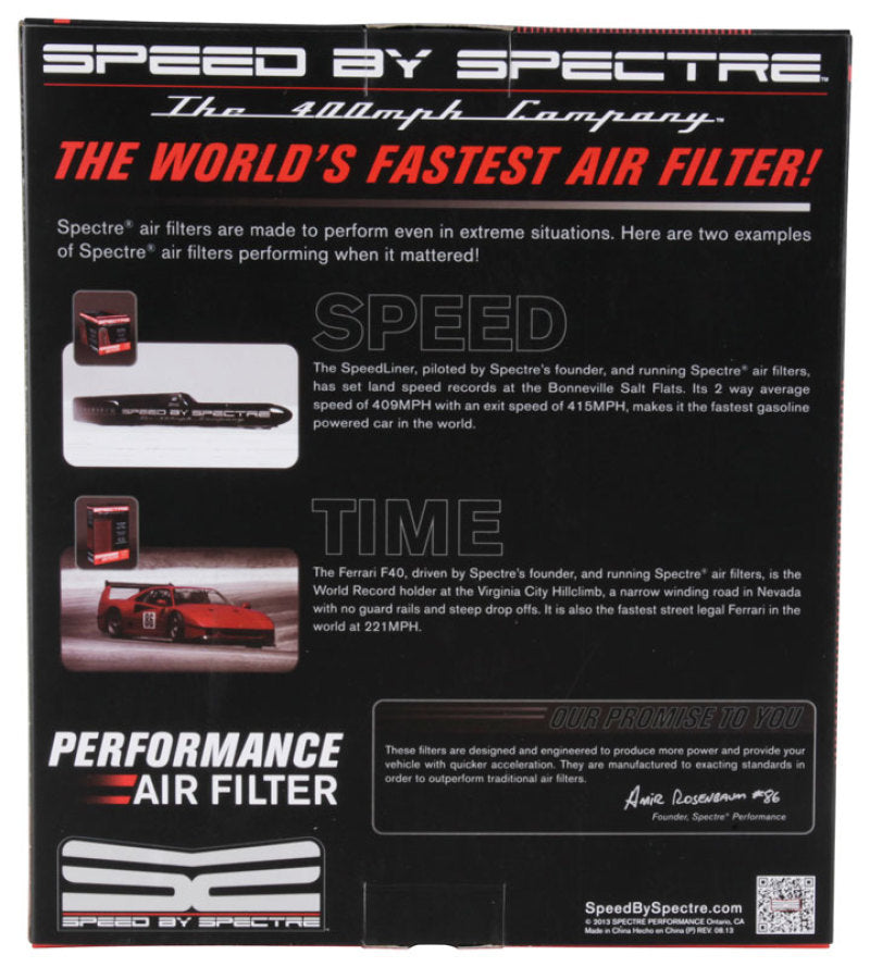Spectre 2018 Lincoln Navigator 3.5L V6 F/I Replacement Panel Air Filter Spectre Air Filters - Drop In