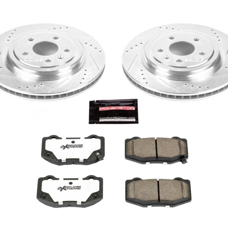 Power Stop 14-19 Chevrolet Corvette Rear Z26 Street Warrior Brake Kit PowerStop Brake Kits - Performance D&S