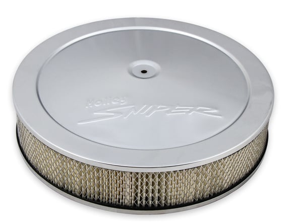 Sniper EFI Air Cleaner Assembly - 14" x 3" - Chrome 120-530 HOLLEY Autoparts