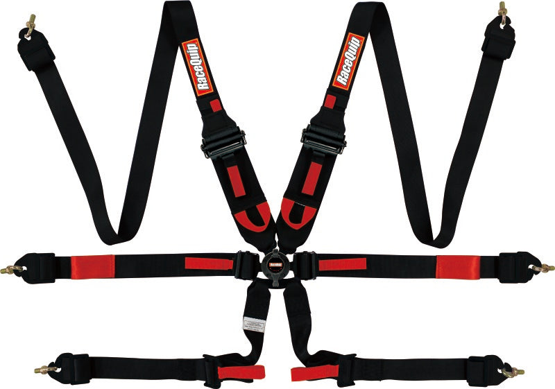 RaceQuip Black FIA CAMLOCK 6pt 2in Pull Down Lap FHR Racequip Seat Belts & Harnesses