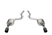 Corsa 2024+ Ford Mustang GT Sport Axle-Back Dual Rear Exit with 4.5in Straight Cut Black PVD Tips CORSA Performance Axle Back