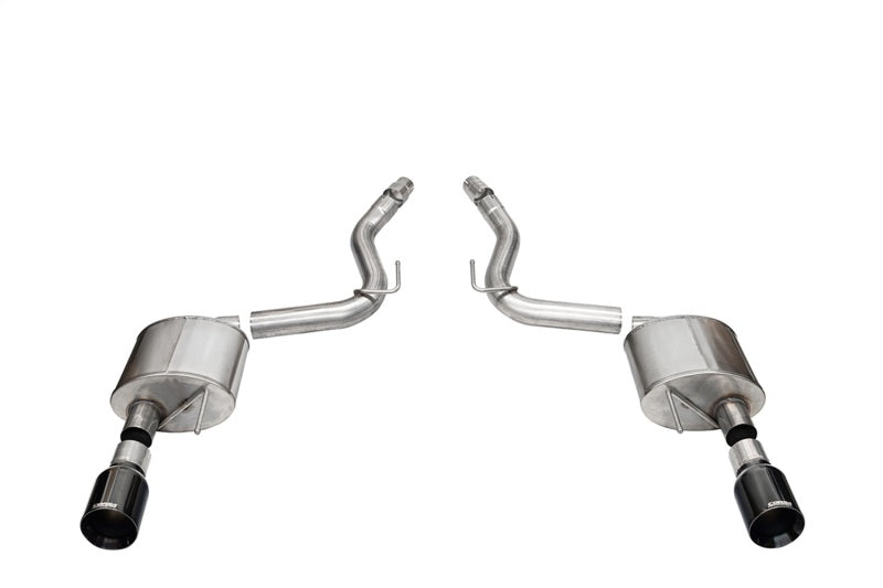 Corsa 2024+ Ford Mustang GT Sport Axle-Back Dual Rear Exit with 4.5in Straight Cut Black PVD Tips CORSA Performance Axle Back