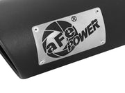 aFe MACH Force-Xp Universal Exhaust Tip 3-1/2ININ x 4-1/2IN Outlet x 12IN Black Left Side Exit aFe Tips