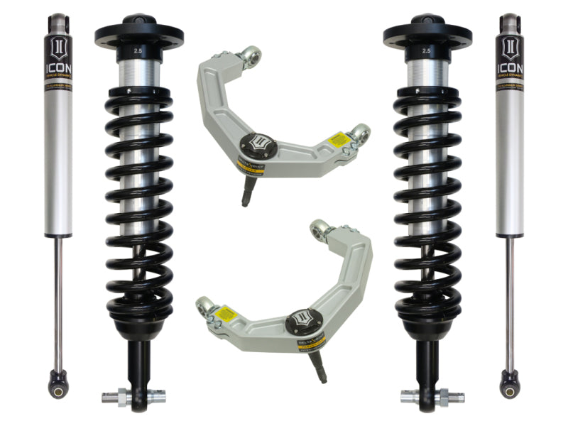 ICON 2015+ Ford F-150 2WD 0-3in Stage 2 Suspension System w/Billet Uca ICON Coilovers