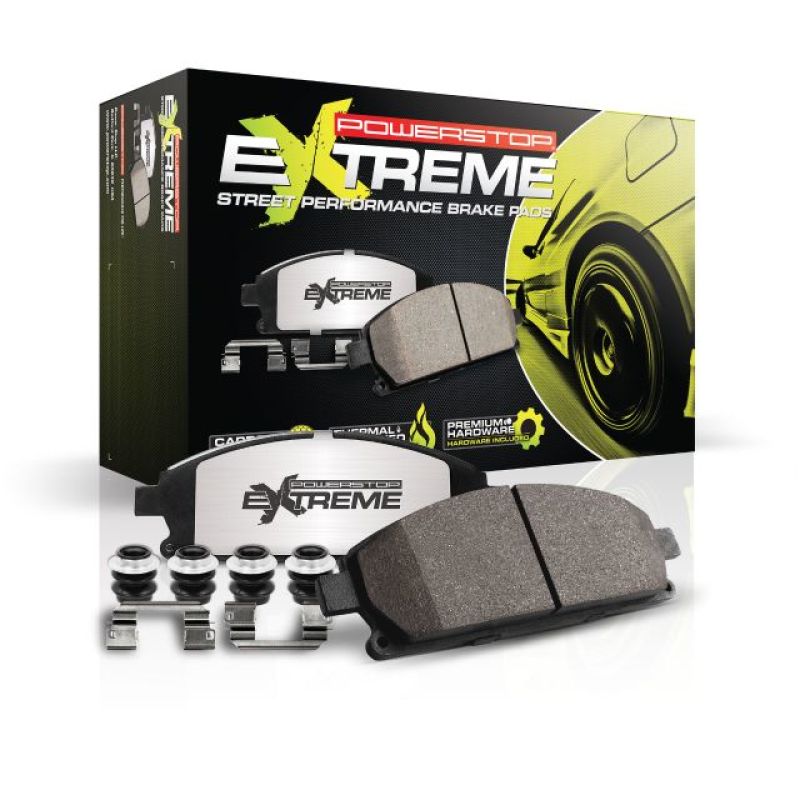 Power Stop 16-19 Ford Mustang Front Z26 Extreme Street Brake Pads w/Hardware PowerStop Brake Pads - Performance