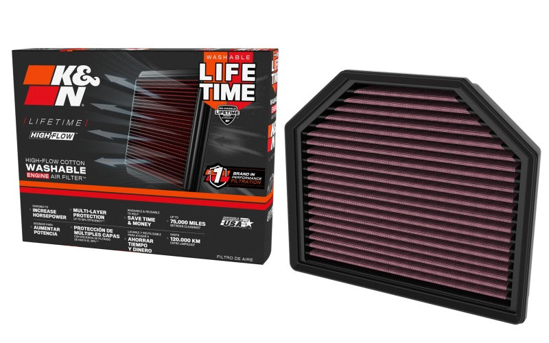 K&N Audi A5 V6-3.0L F/I 2025 K&N Engineering Air Filters - Direct Fit
