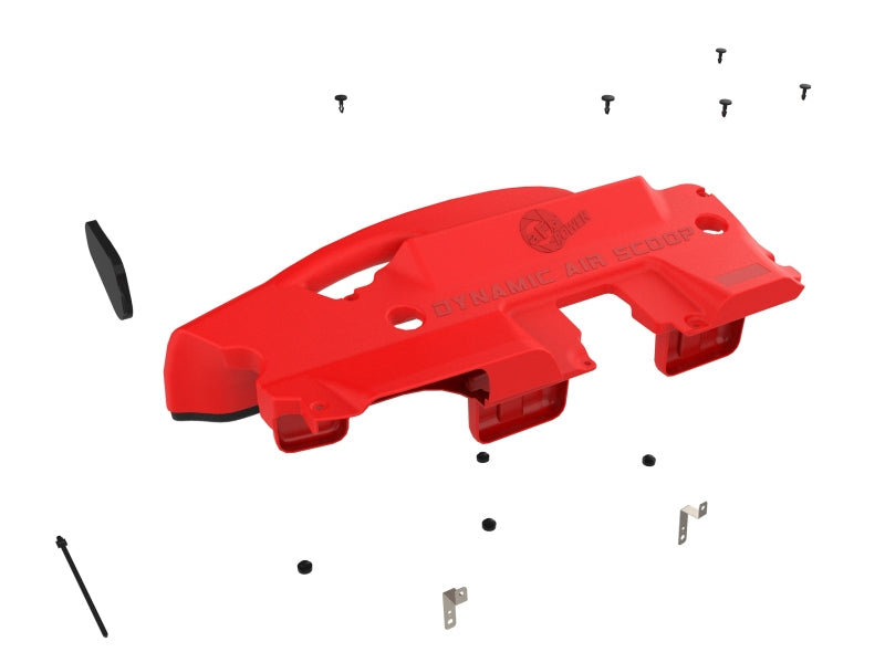 aFe POWER Red Edition Dynamic Air Scoop XL for Intake Kits 50-70119D and 50-70119R aFe Air Intake Components