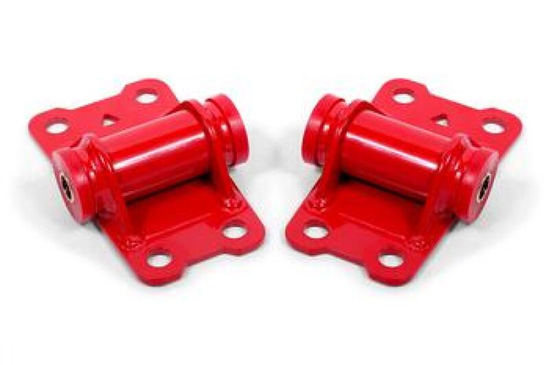 BMR 82-92 F-Body Motor Mount Kit Lower Poly - Red BMR Suspension Engine Mounts