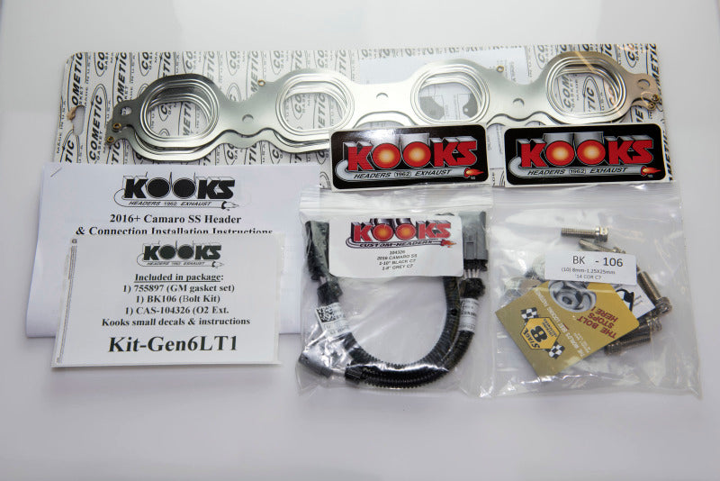 Kooks 2016 + Chevrolet Camaro SS 1 7/8in x 3in SS Longtube Headers w/ Catted Connection Pipes Kooks Headers Headers & Manifolds
