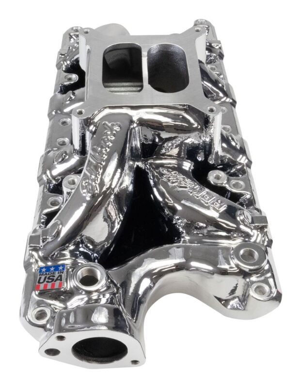 Edelbrock Ford Small-Block 289-302-347 RPM Air-Gap Intake Manifold - Chrome Plasma Finish Edelbrock Intake Manifolds