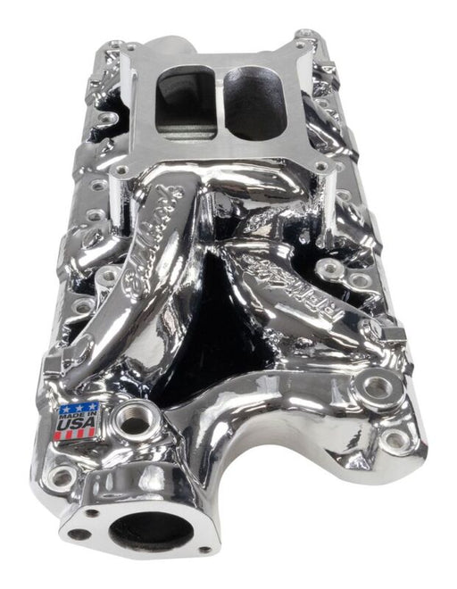 Edelbrock Ford Small-Block 289-302-347 RPM Air-Gap Intake Manifold - Chrome Plasma Finish Edelbrock Intake Manifolds