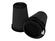 aFe Momentum Intake Air Filter w/Black Pro 5R (Pair) 3-1/2IN F x 5IN B x 3-1/2IN T (Inverted) x 6IN aFe Air Filters - Universal Fit