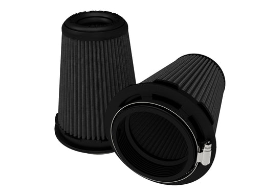 aFe Momentum Intake Air Filter w/Black Pro 5R (Pair) 3-1/2IN F x 5IN B x 3-1/2IN T (Inverted) x 6IN aFe Air Filters - Universal Fit