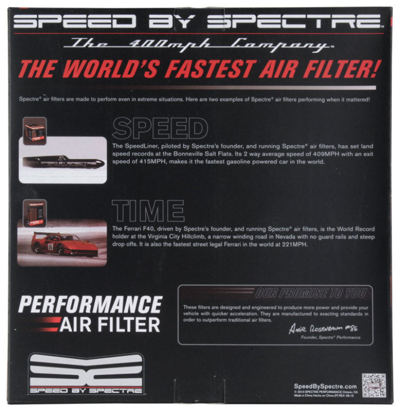 Spectre 1985 Cadillac Seville 5.7L V8 DSL Air Filter 14in. X 3in. - Red Spectre Air Filters - Direct Fit